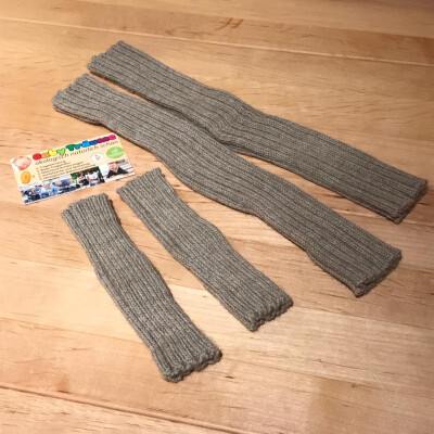 Stulpen "beige-meliert 15cm oder 30cm" bzw. Pulswärmer aus 100% Wolle (Baby-Alpaca)- gaaaanz weich und kuschelig